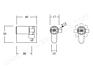 Bezpečnostní cylindrická půlvložka  WINKHAUS ON-tra 02 N, (30+10), 3 klíče