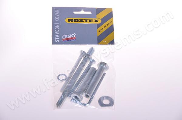 Prodlužovací sada ROSTEX, trn + svorníky pro kování klika-koule, 71-85mm (R1, 802)