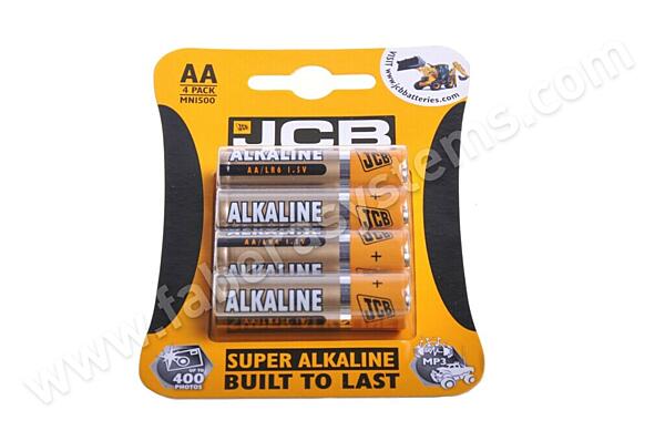 Alkalická tužková baterie JCB LR6/4 AA (4ks)
