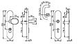 Bezpečnostní kování HOPPE PARIS F1 madlo/klika s překrytem, 92/8, 67-72mm (obj.č. 3765252)