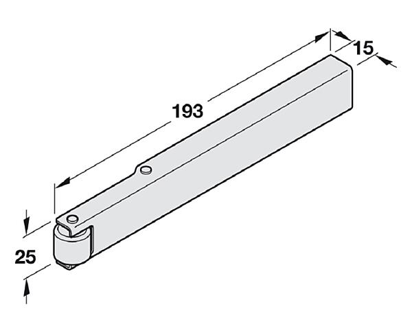 Koordinátor DORMA MK 396 stříbr.